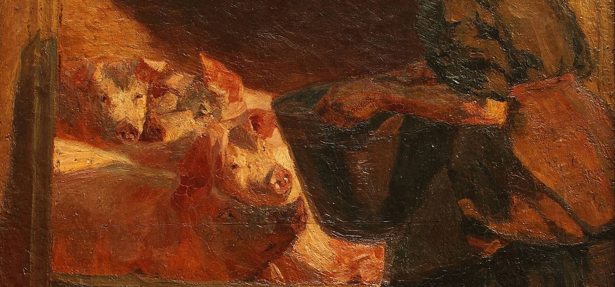 Fernando Fader, La comida de los cerdos, 1906