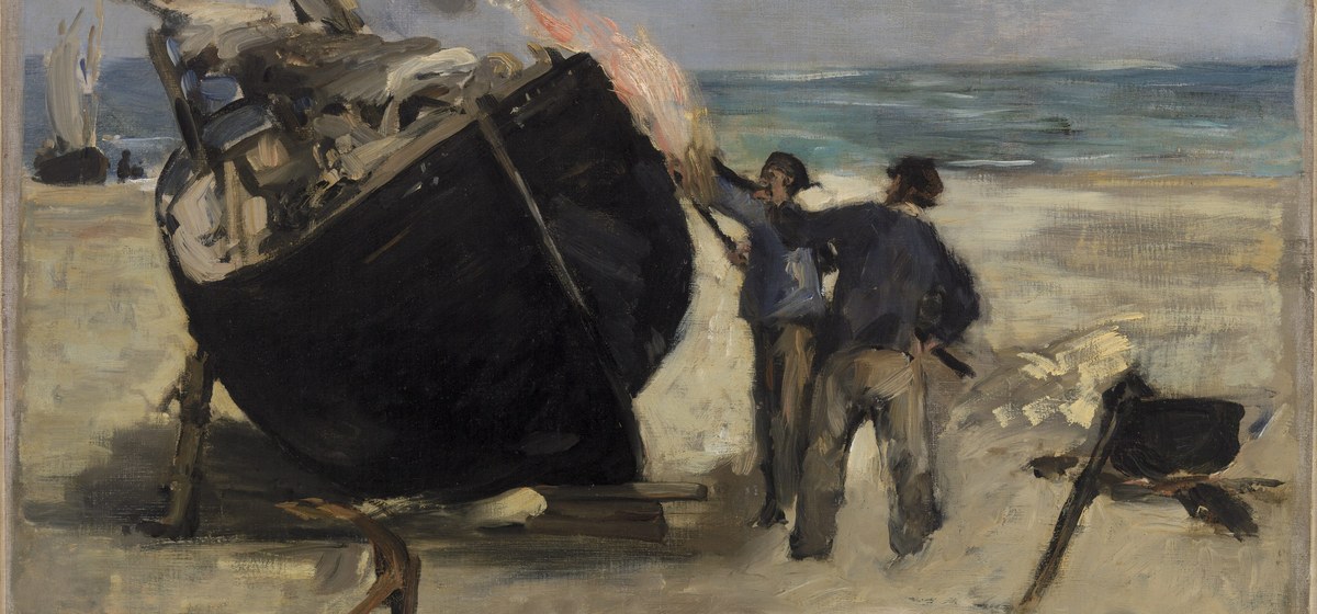 Édouard Manet, Le Bateau goudronné (Alquitranar el barco), 1873