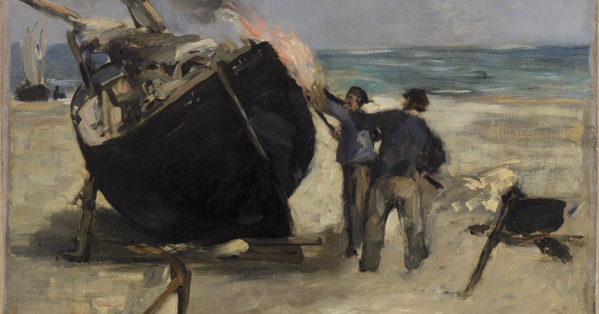 Édouard Manet, Le Bateau goudronné, 1873