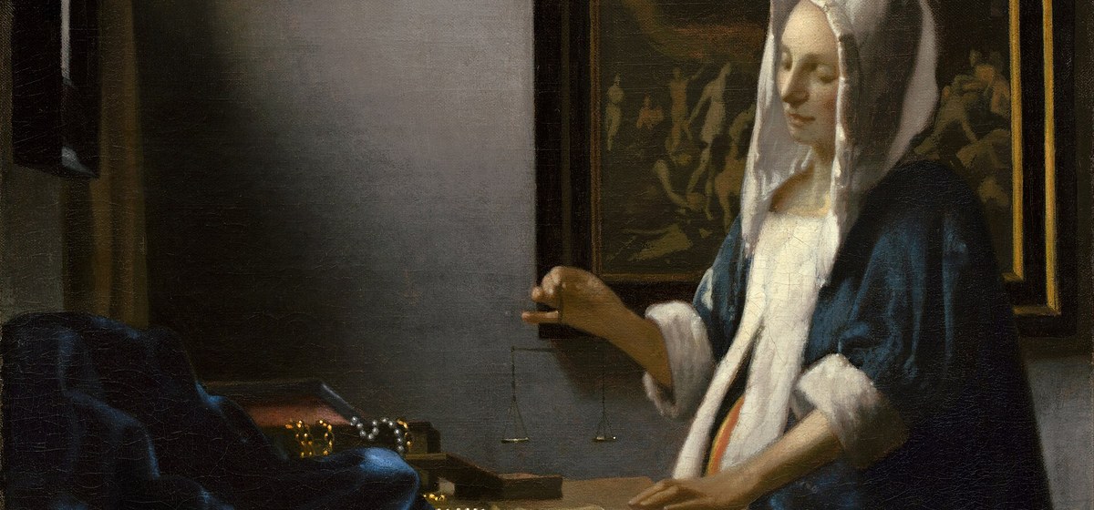 Johannes Vermeer, Mujer con balanza, c. 1664