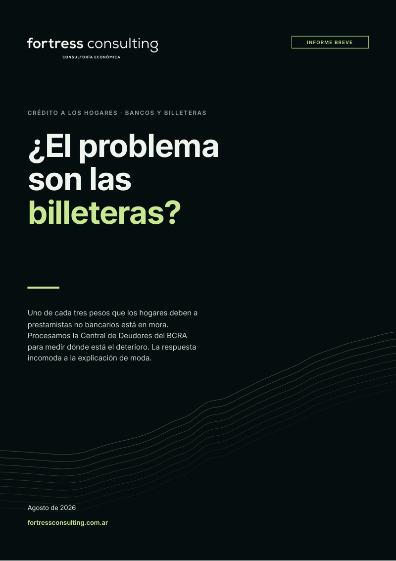 ¿El problema son las billeteras? La mora de los hogares en los dos mostradores