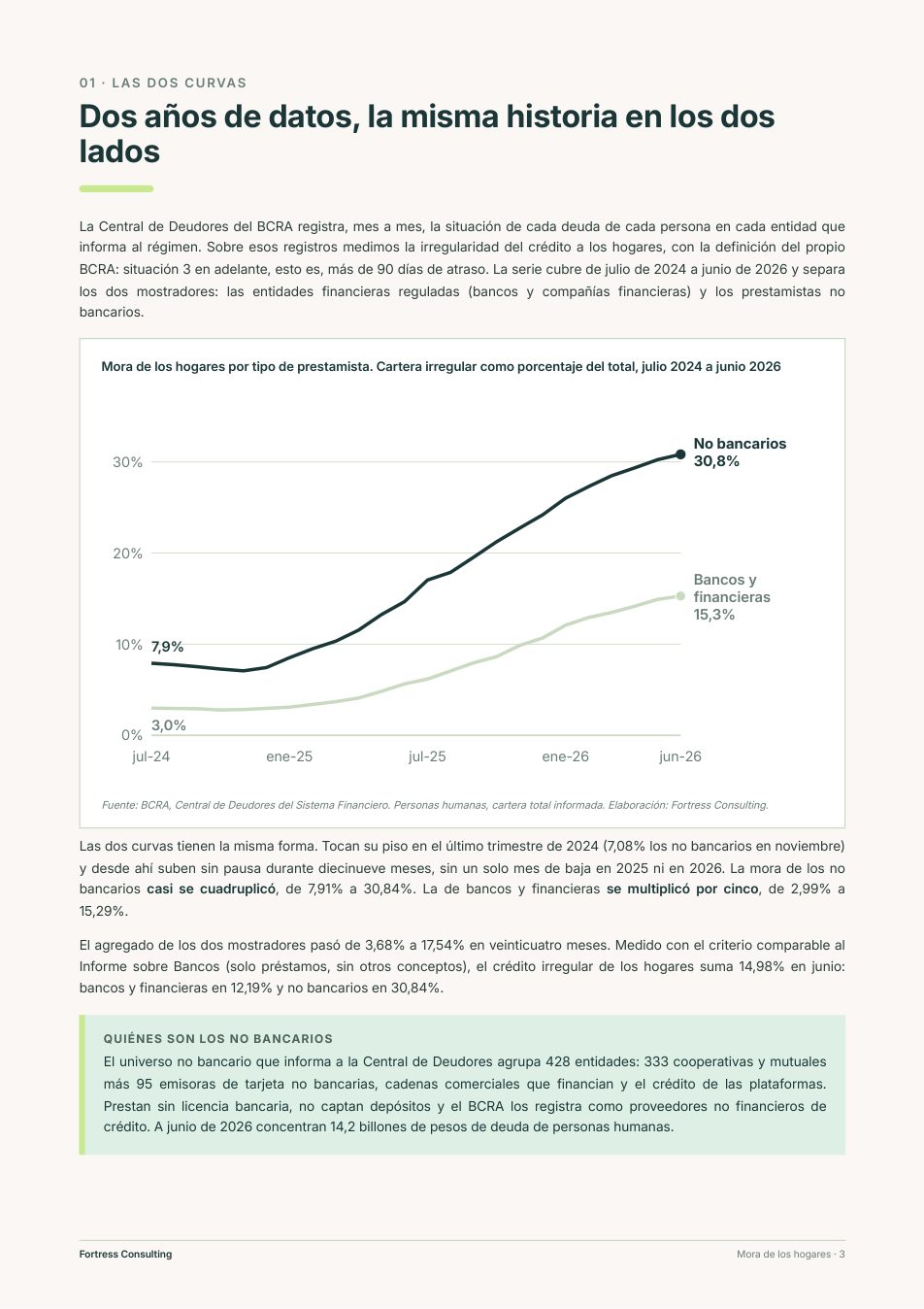 Una página del informe